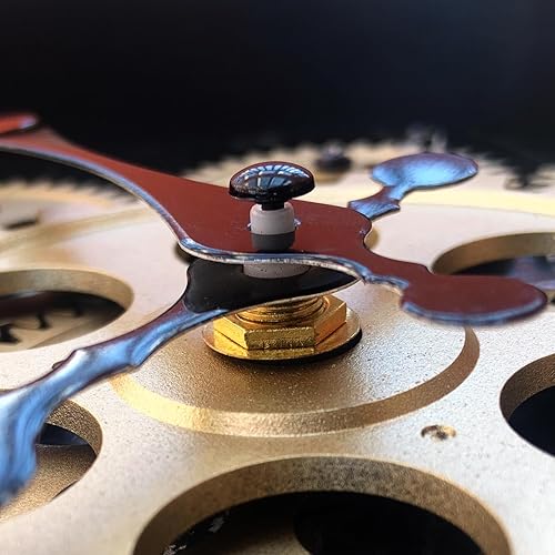 Miniatura 7 de Reloj de pared Steampunk de 14 pulgadas con engranajes móviles reales, funciona con pilas, relojes de pared decorativos industriales para decoración