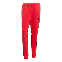 Adidas Homme Essential Three Stripes French Terry Pant, Pure Ruby, Black, L