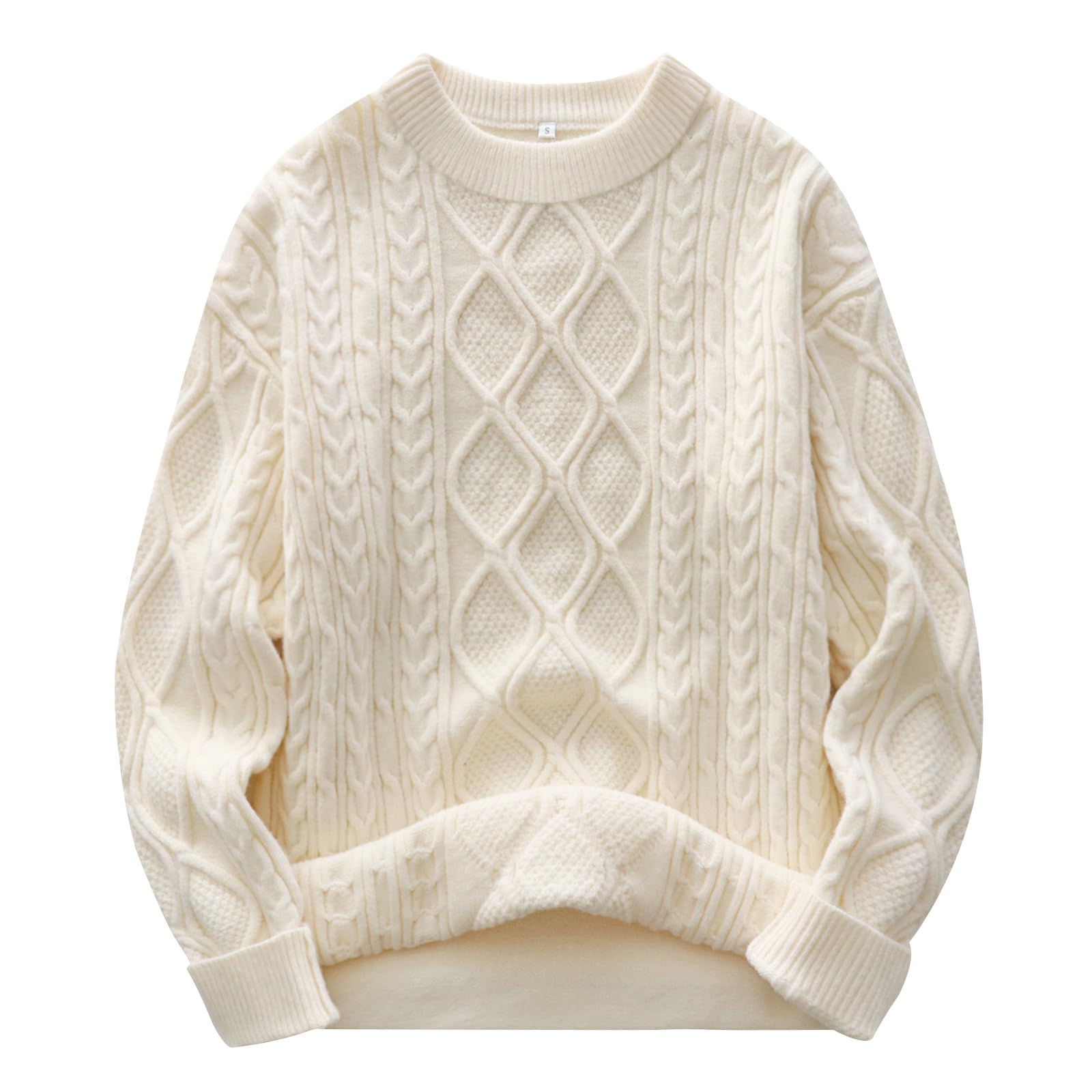 ANRABESS Women Oversized Chunky Cable Knitted Vintage Sweater 2025 Fall Winter Outfits
