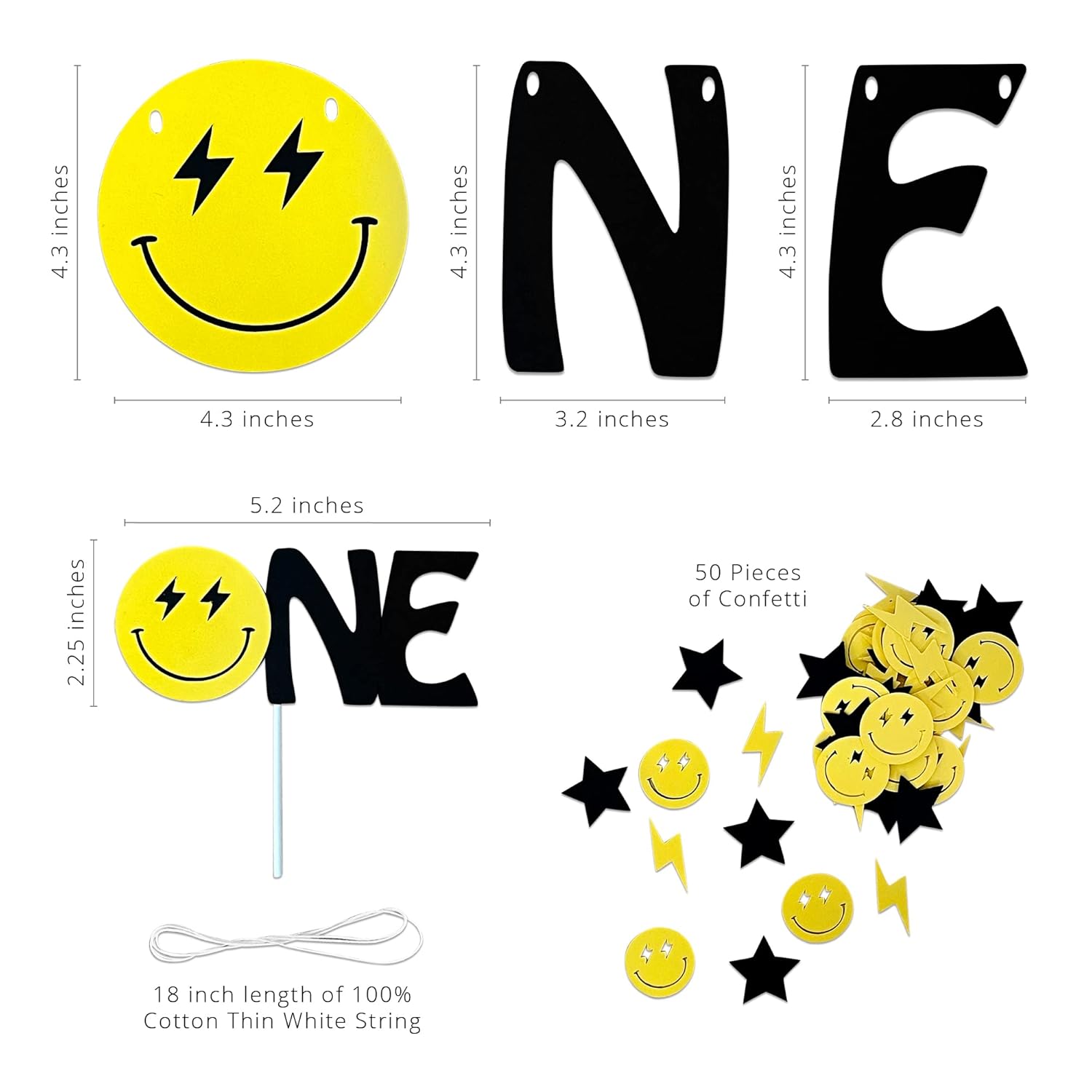 One Happy Dude Birthday Decorations (One Happy Dude Cake Topper, Highchair Banner + Confetti Bundle) one happy dude 1st birthday decorations : Handmade Products