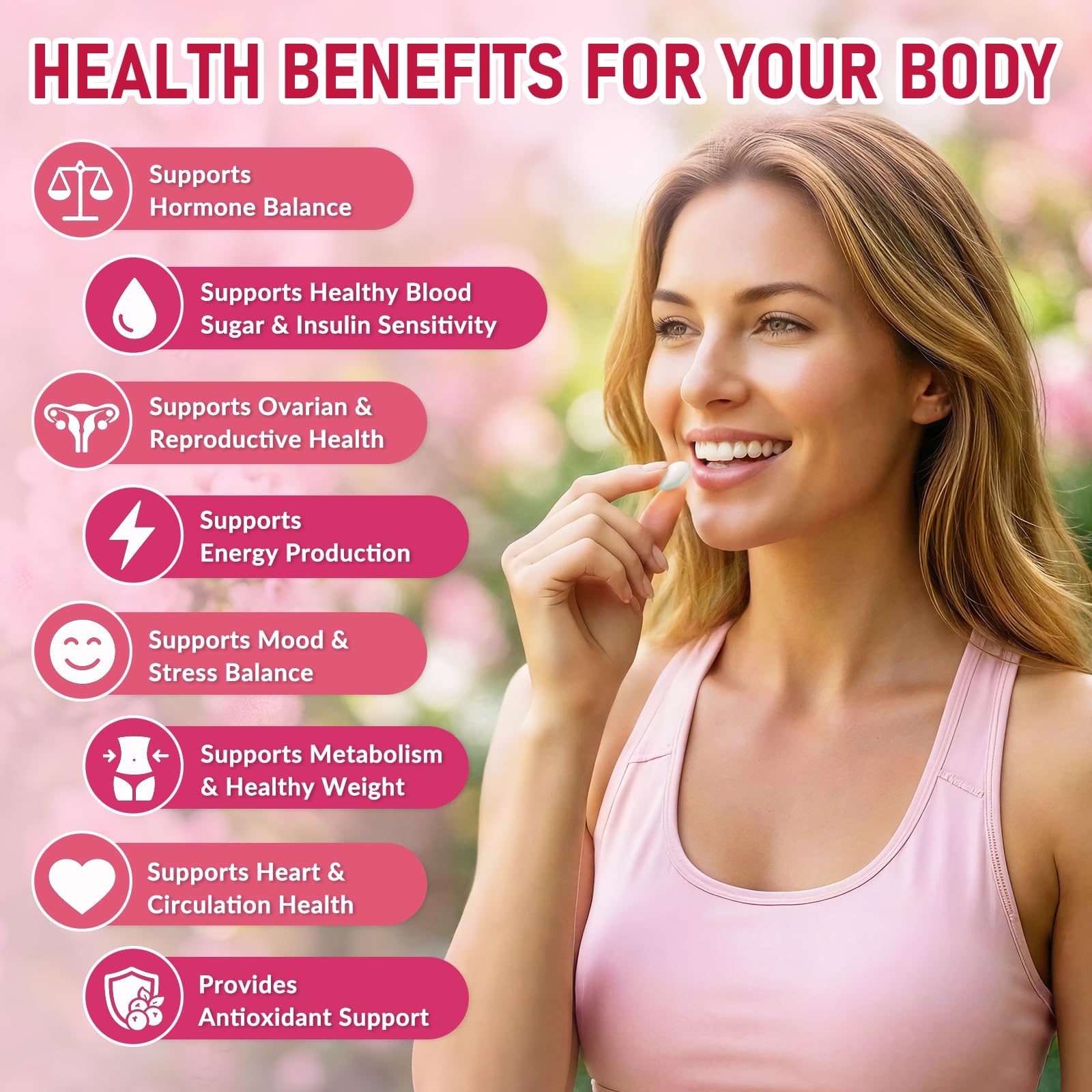 Myo-Inositol & D-Chiro Inositol Supplement for Women, Hormone Balance, Fertility, Ovarian Health & Cycle Support, Berberine, Ceylon Cinnamon for Healthy Cycle Regulation, Mood, Nerve, 240 Ct — Amazon image 4