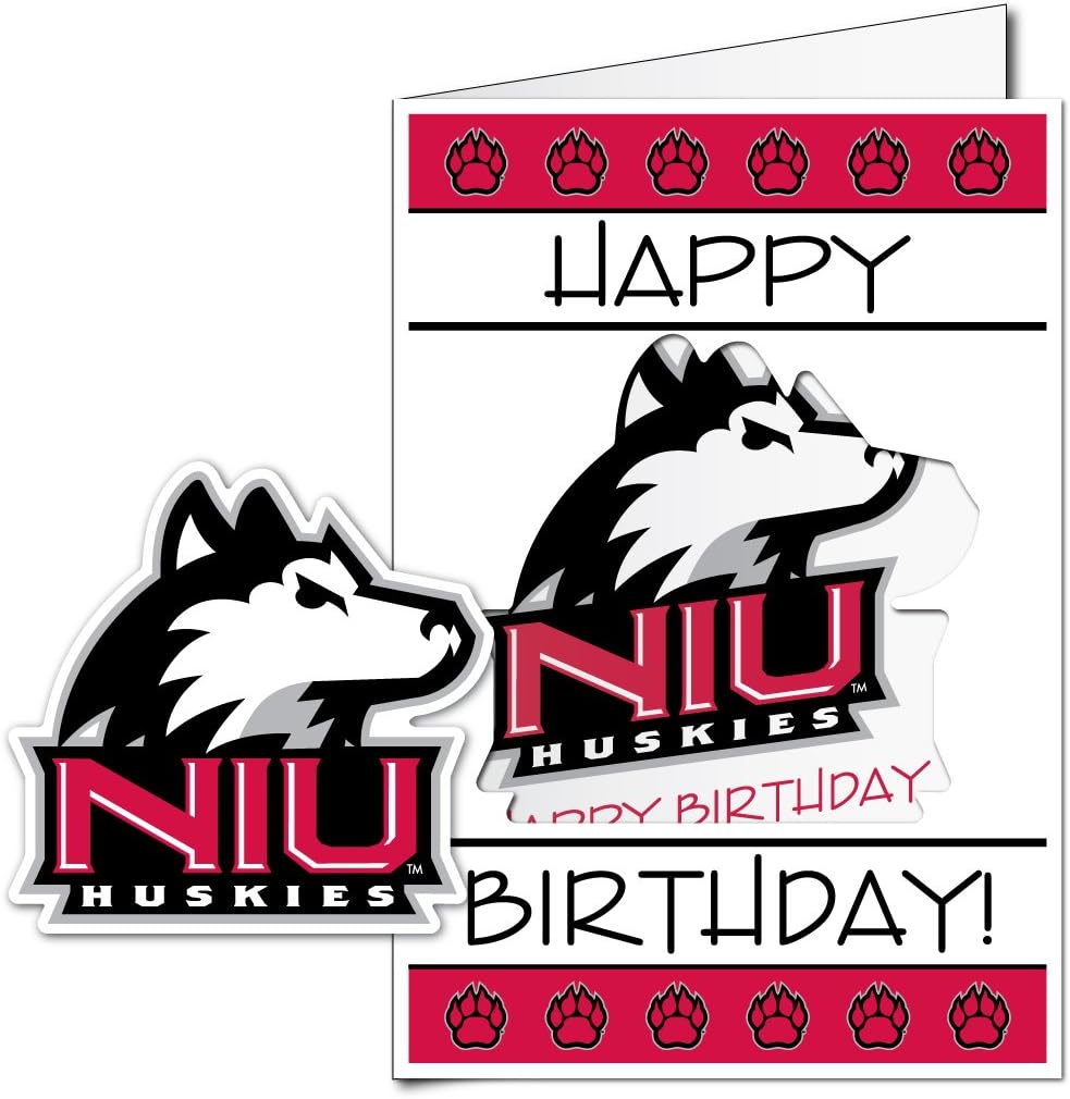 VictoryStore Yard Sign Outdoor Lawn Decorations: Northern Illinois University Giant Birthday Greeting Card Plus Yard Sign, Size 2 feet x 3 feet