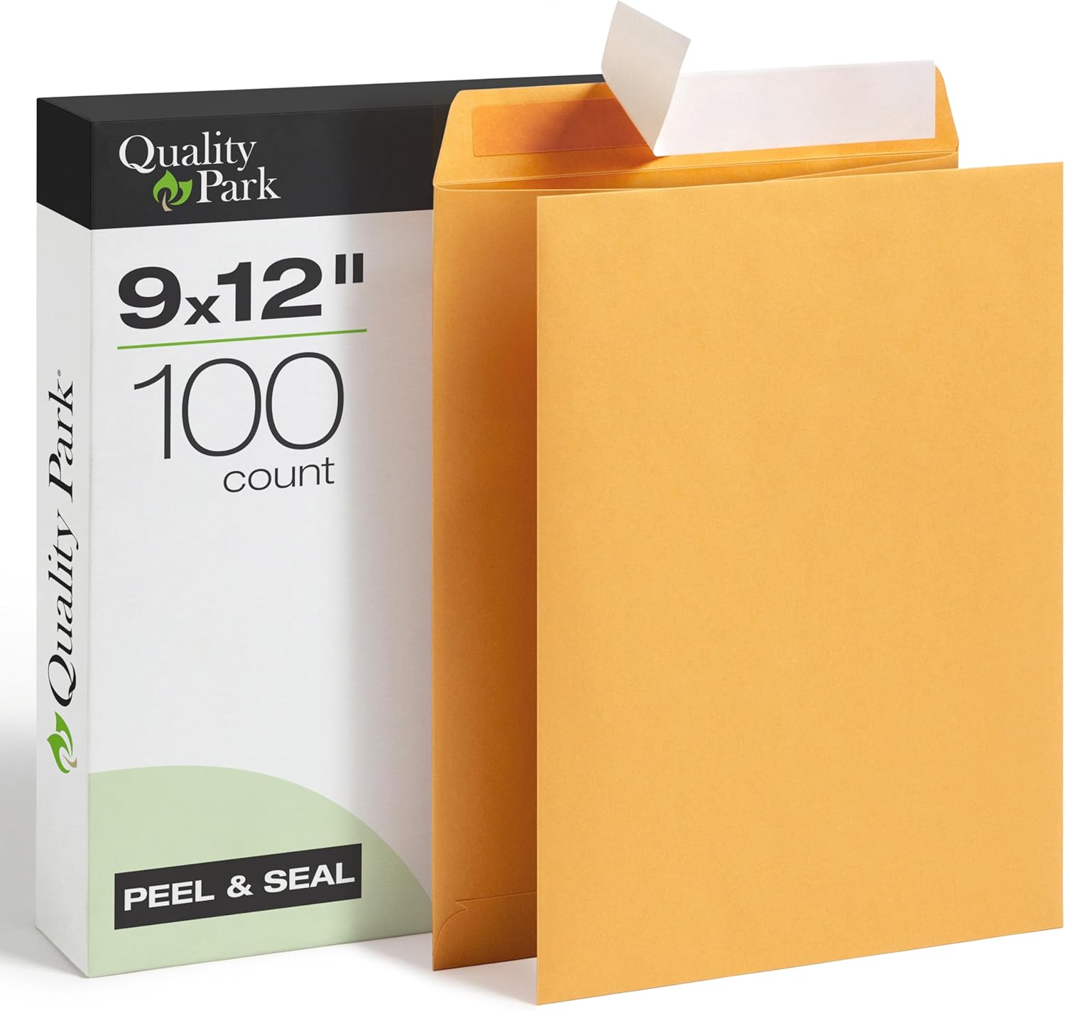 Quality Park 9 x 12 Catalog Envelopes, 100 Pack, Document Envelopes with Self Seal Closure, Heavyweight 28 lb Paper, Self Sealing Envelope for Mailing, Filing and Organizing, Brown Kraft