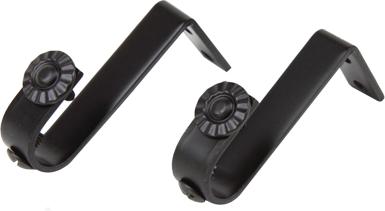 Rod Desyne 3/4" Ceiling Bracket (Pair) -Satin Nickle Single, Satin Nickel, 2 Piece