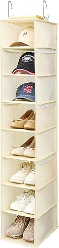 Miniatura 1 de Berdeng Organizador de zapatos colgante para armario con bolsillos laterales de malla percheros para gorras de béisbol soporte y almacenamiento para