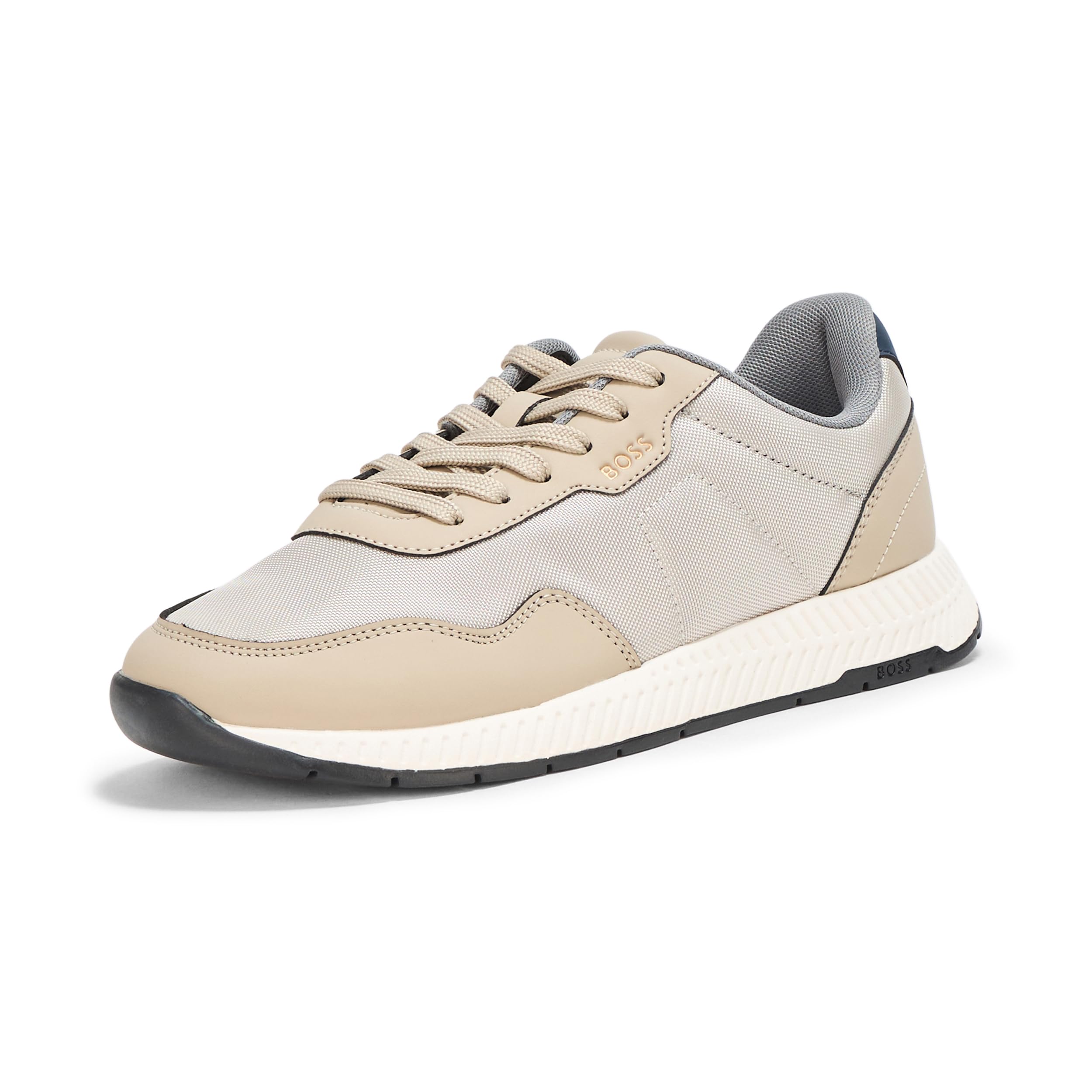 

                                                    BOSS, Titanium Nylon Blend Laceup Sneakers, Grey D