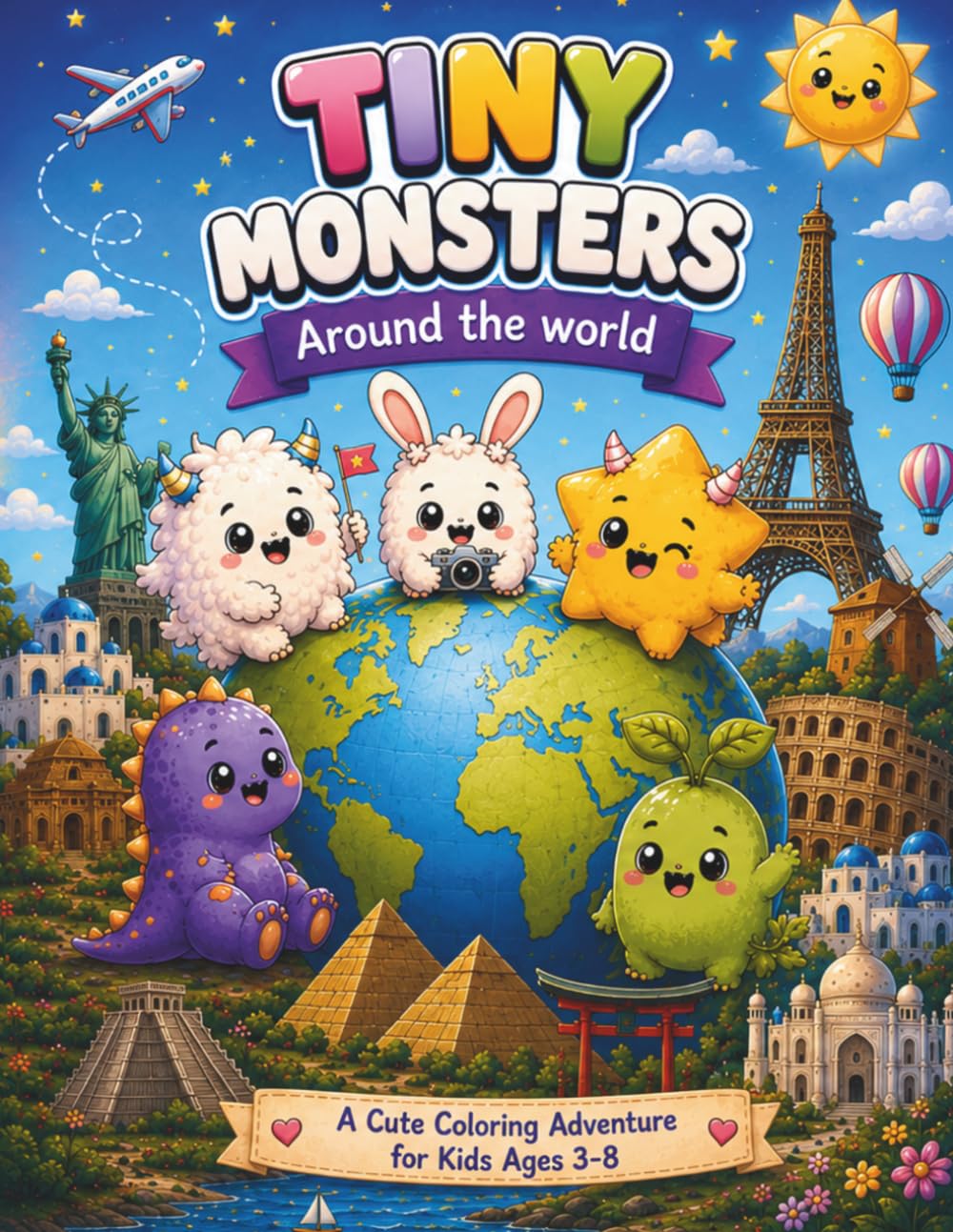 Tiny Monsters Around the World: A Cute Coloring Adventure for Kids Ages 3–8 (Tiny Monsters World Adventures)