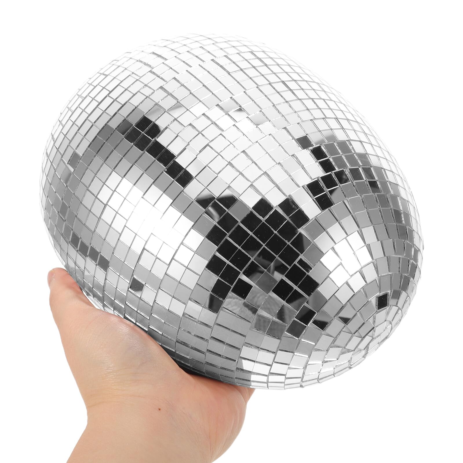 Beavorty Uovo Specchio da Discoteca Argento Decorazione Pasquale in Vetro Leggero Riutilizzabile per Eventi Giardino e Feste Effetto Riflettente Unico e Creativo