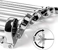 Vista 5 de DURATECH Juego de llaves de trinquete extralargas de cabeza flexible de 11 piezas, métricas y SAE