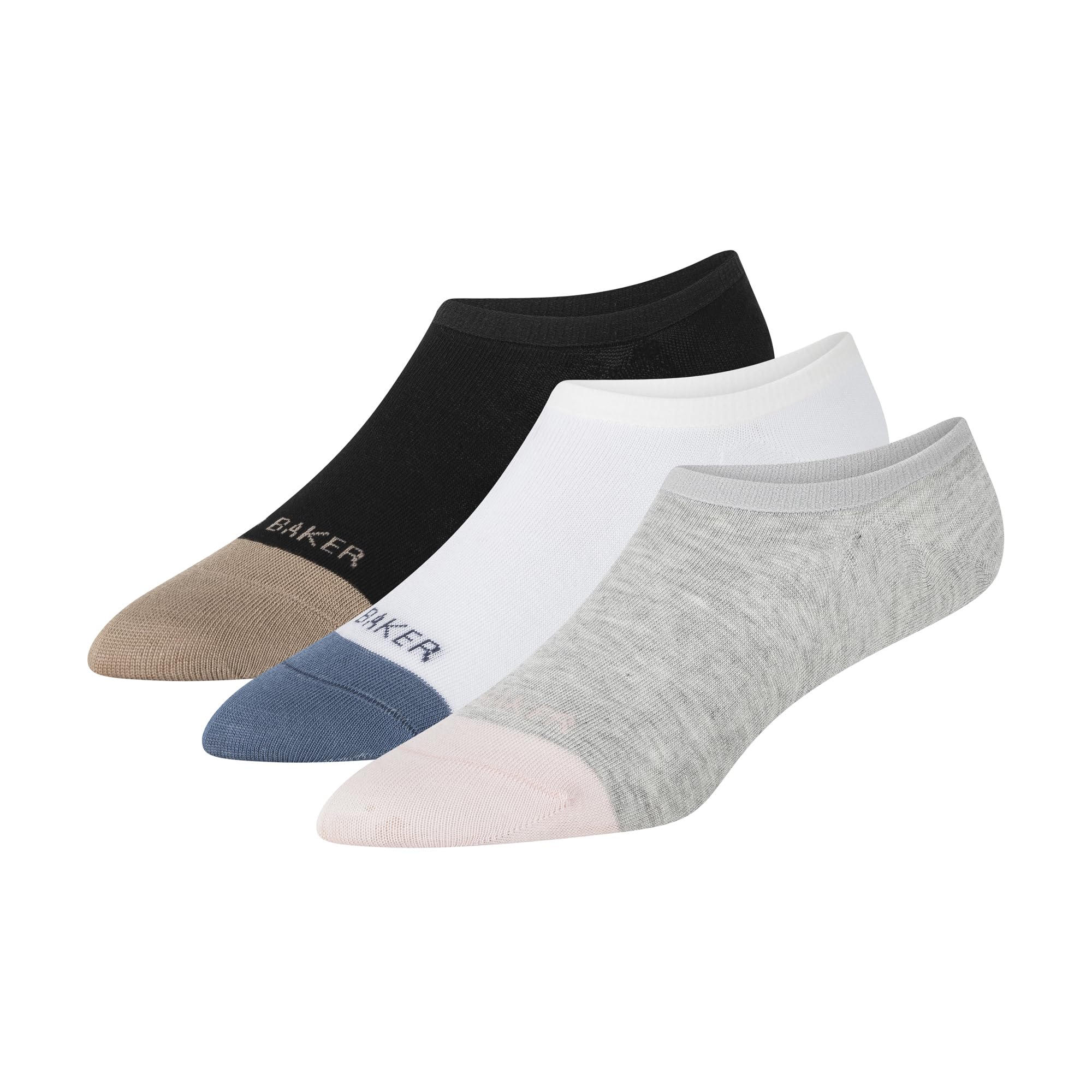 united legwear company, llc Women's 3 Pack Liner Socks, Tender Touch/Blue Horizon/Savannah, One size
