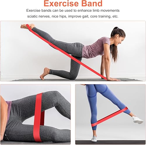 Miniatura 6 de El juego de rodillos de espuma 5 en 1 incluye rodillo de masaje de núcleo hueco, palo de yoga, pelota de masaje, correa de estiramiento de fitness,