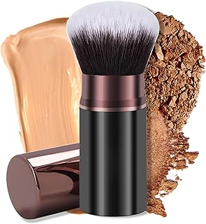 Brocha de maquillaje retráctil Kabuki, base d...