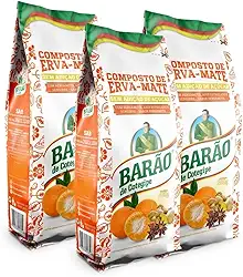 Barão de Cotegipe, Kit 3 Composto Erva Mate com Bergamota Anis e Gengibre 500g cada Barão Cotegipe