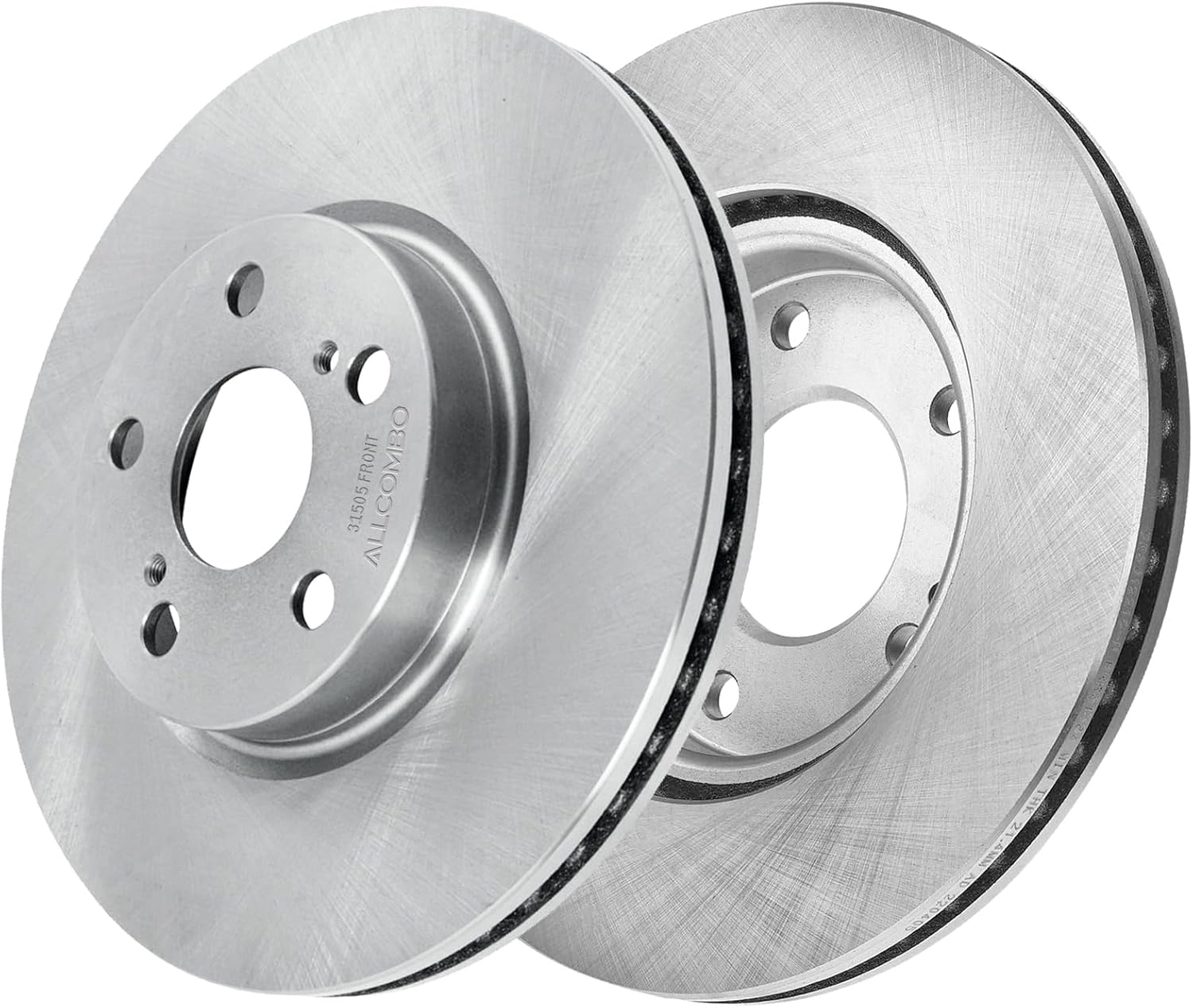 ALLCOMBO Front Vented Brake Rotors for 2009–2018 Toyota Corolla (Front pair)