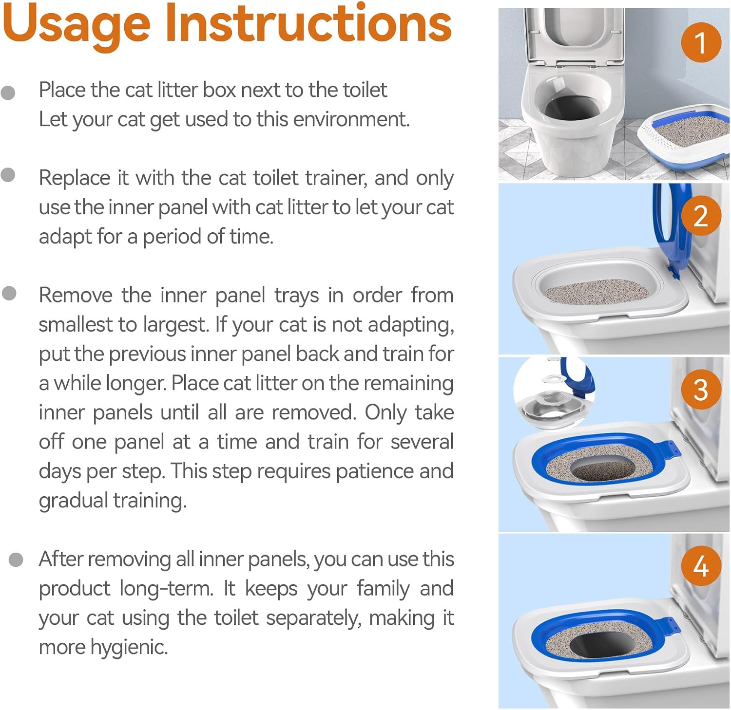 Cat Toilet Trainer Kit | Cat Potty Training Kit | Toilet Training for Cats & Cat Box（Green）