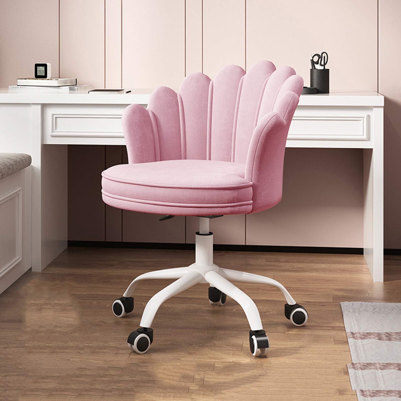 Ergonomiczne krzesło biurkowe z oparciem i kółkami – regulowane krzesło obrotowe do domowego biura – wysokość siedziska 40-50 cm