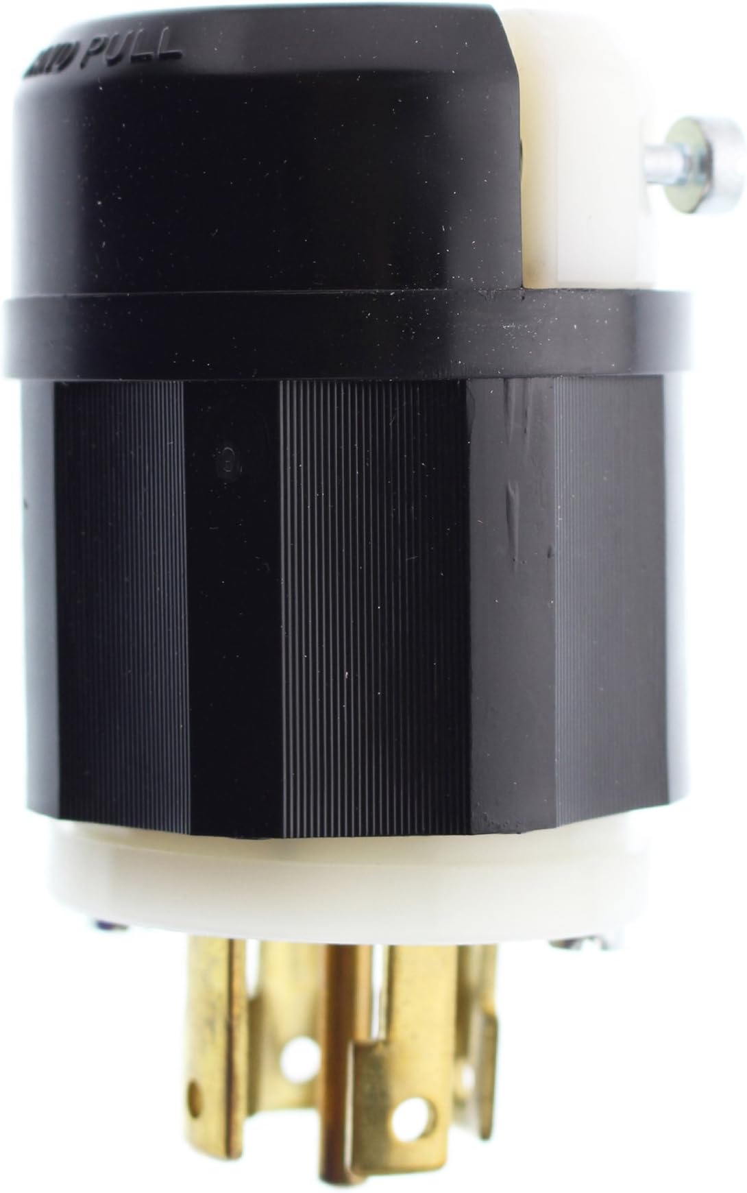 Leviton Locking Plug, 30 Amp, 120/208 Volt, Industrial Grade, 2811, Black & White