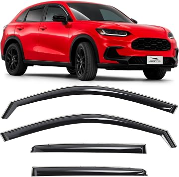 Voron Glass in-Channel Extra Durable Rain Guards for Honda HR-V 2023-2026, Window Deflectors, Vent Window Visors, 4 Pieces - 200585