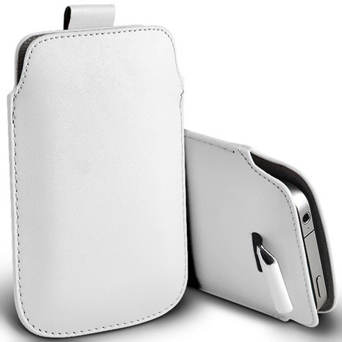 Durable Protective Phone Pouch Cover With Easy Access Pull Tab For IMO Dash Mobiles - White