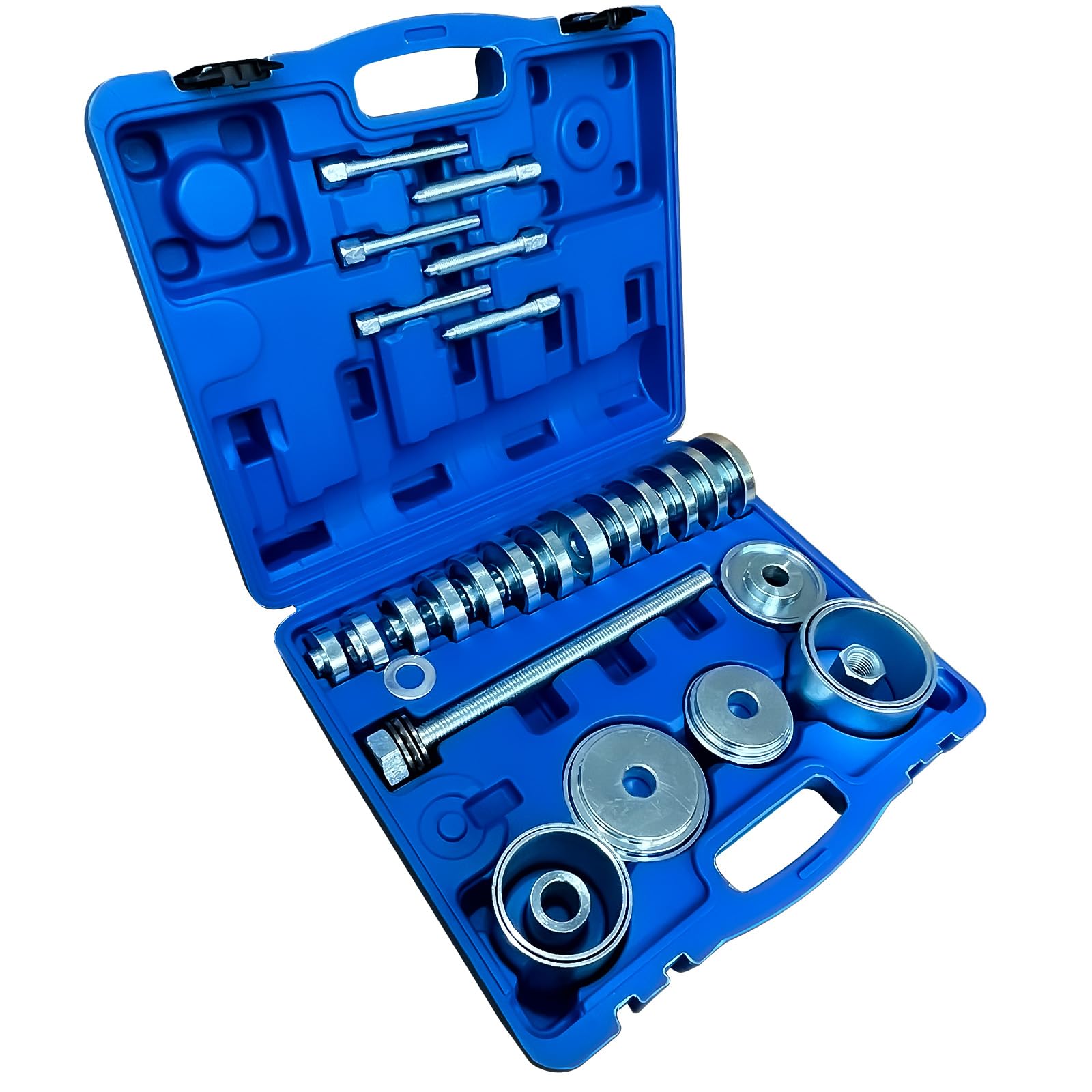 Bisenya 67301 Juego de Herramientas para cojinetes de Rueda, 31 Piezas, Extractor de cojinetes de Rueda, Extractor de Cubo de Rueda, Montaje desmontaje, Uso Universal