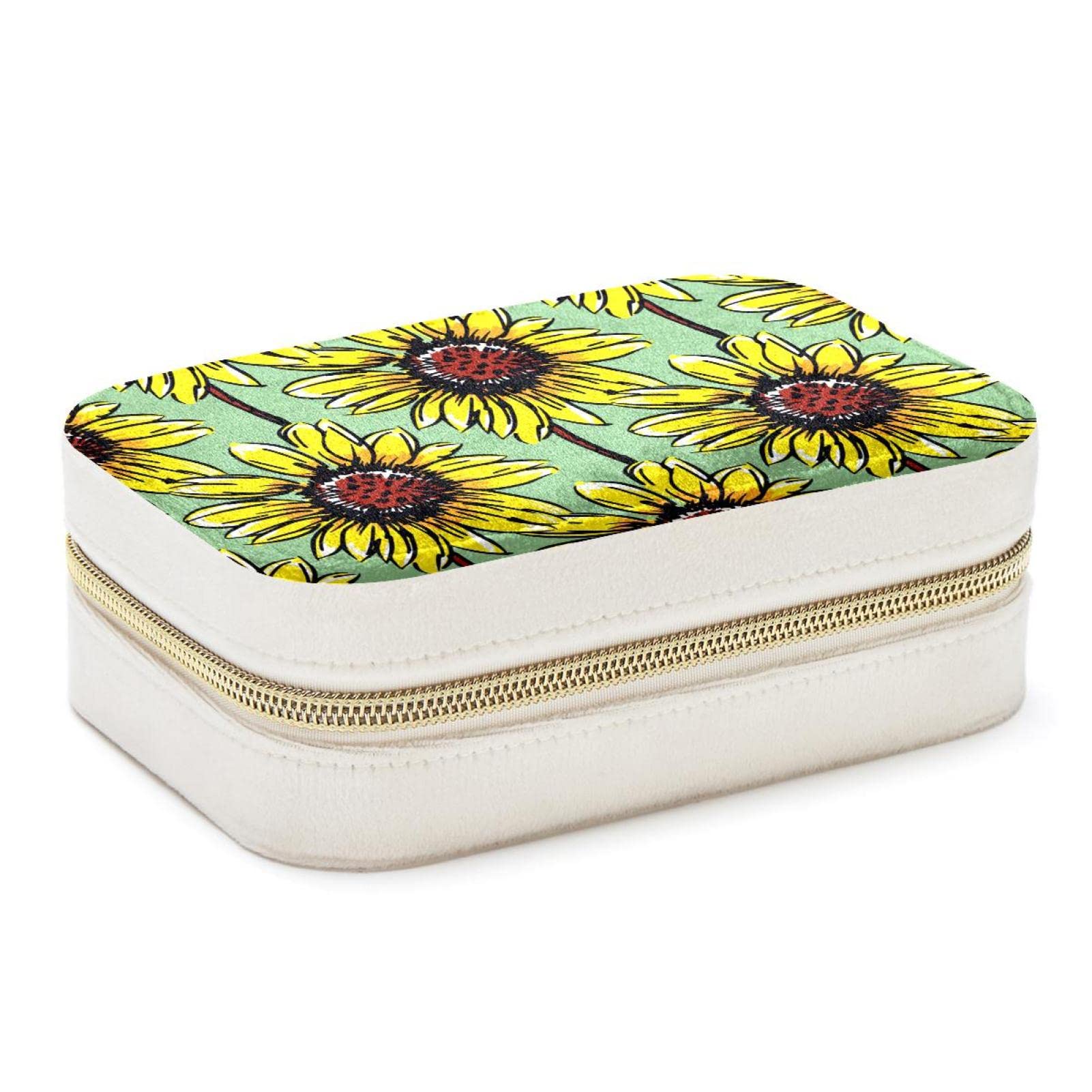 Boîte à bijoux cadeau de demoiselle d'honneur motif tournesol unique