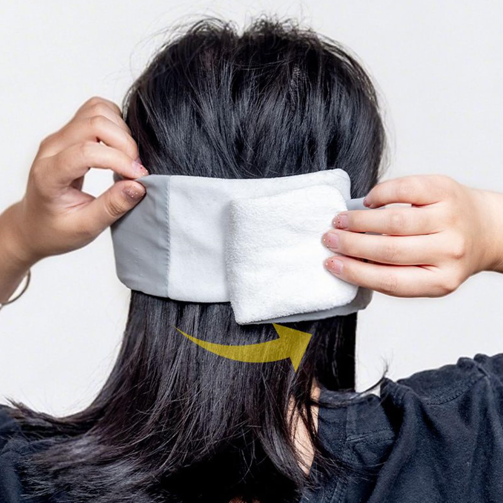Maschera Occhi Maschera Oscurante da Viaggio | Maschera Nera Traspirante con Cinturino Regolabile per Sonno Ufficio Casa Viaggio Relax Yoga