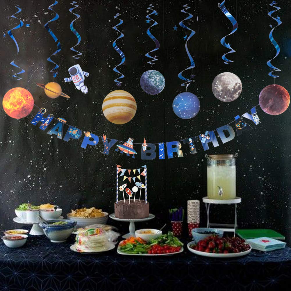 Space Themed Party Decorations Solar System Party Decoration Happy ...
