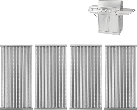 18 7/16" x 7 5/8" Stainless Steel Grill Emitter for Charbroil Tru-Infrared Pre-2015 463271314 463241414 463271313 466241413 463224912 463231711 466247310 for Charbroil Grill Replacement Parts