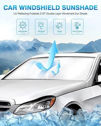 Miniatura 103 de KUST Parasol para parabrisas para Volkswagen VW Beetle 2012-2019, accesorios de ajuste personalizado, protector de visera solar, bloquea los rayos