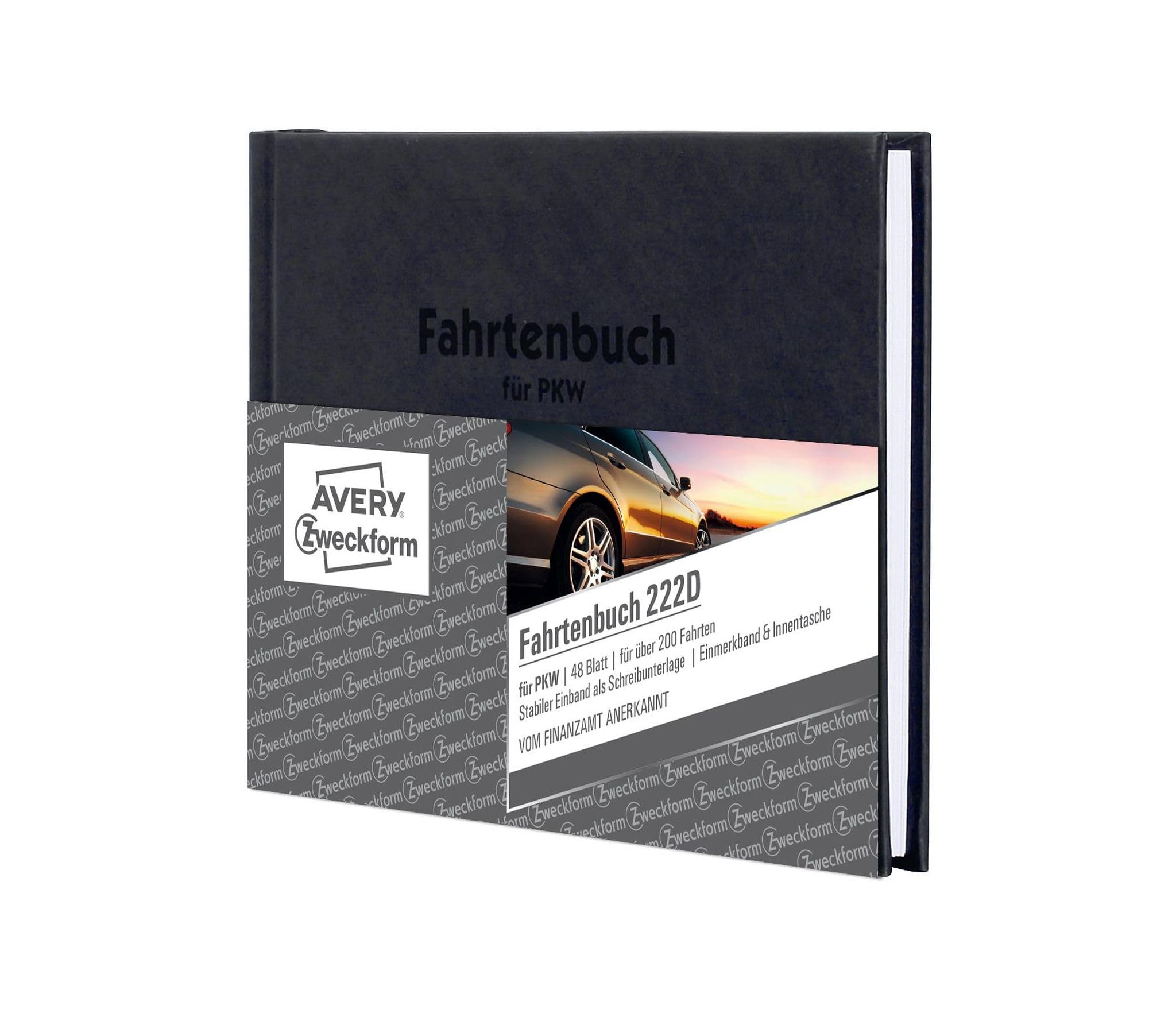 AVERY Zweckform 222 Fahrtenbuch für PKW (A6 quer, 40 Blatt) (Blau, 8 Stück)
