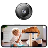 Mini WiFi Camera for Heated Cat House, 1080p HD, Night Vision, Motion Detection, Ultra-Wide Angle, Local & Cloud Storage, Remote Monitoring Anytime Anywhere (SD Card Not Included)