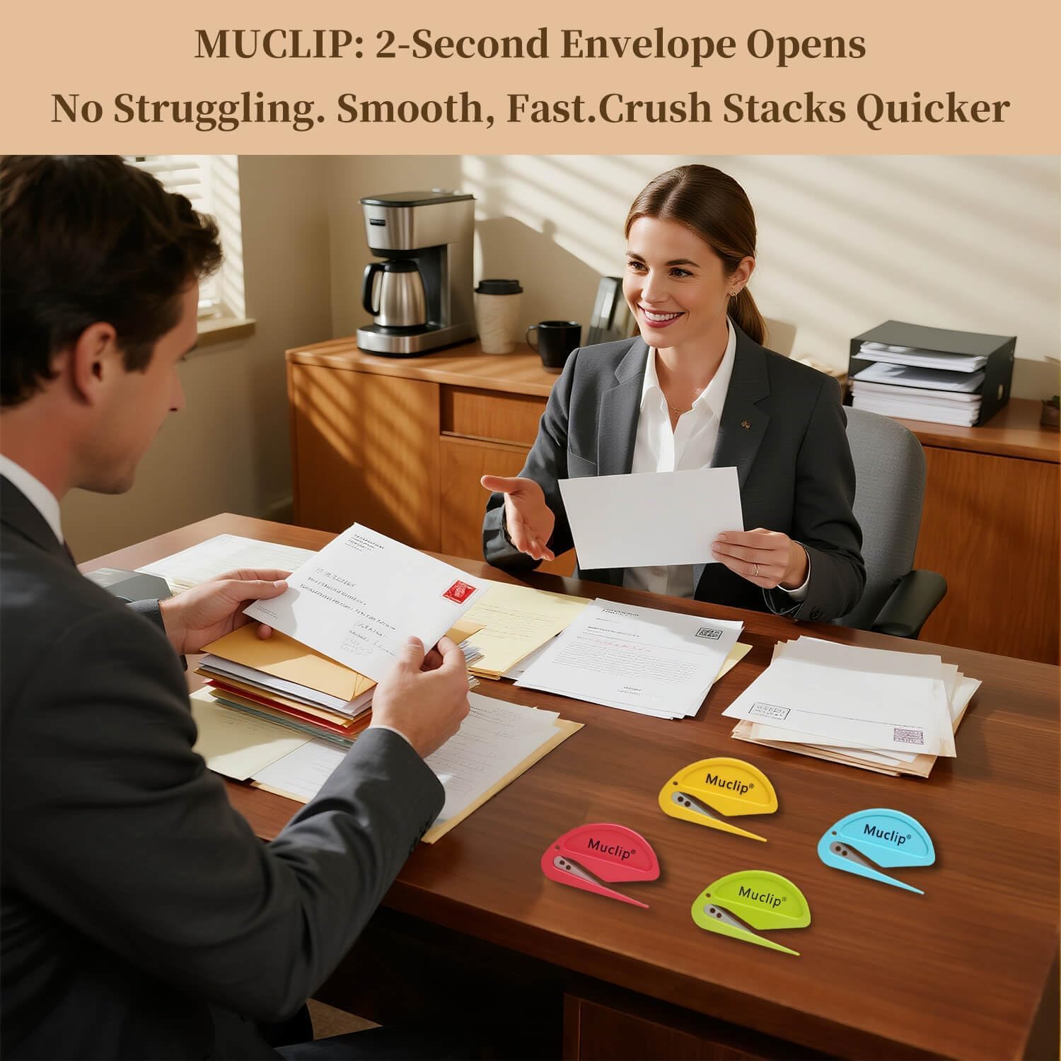 8-Pack Magnetic Letter Openers – Hidden Stainless Steel Blades image 5