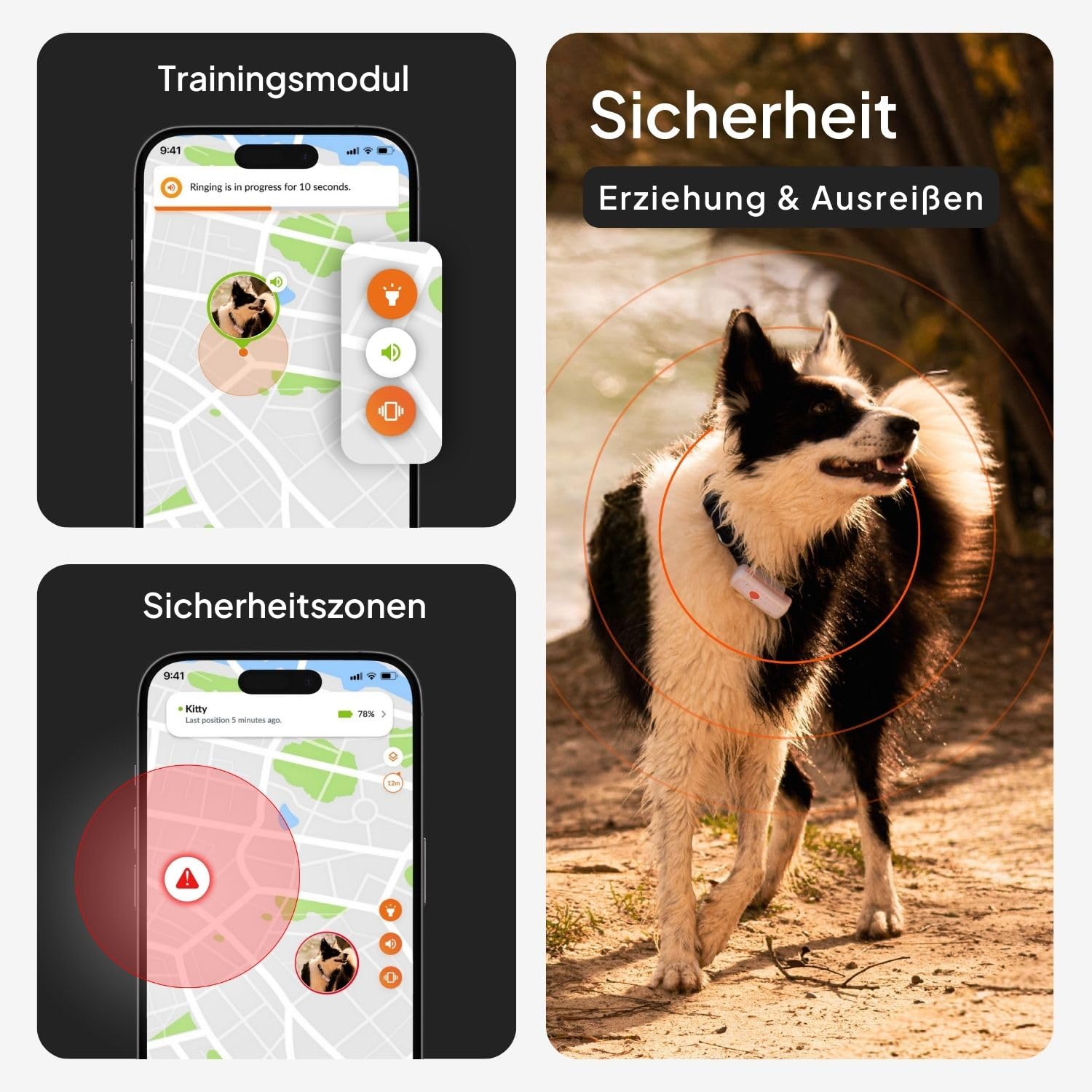 Weenect Hund XS – Mini GPS-Tracker für Hunde | Echtzeit-Tracking | Wasserdicht | Kleinstes Modell auf dem Markt | Funktioniert mit Abonnement