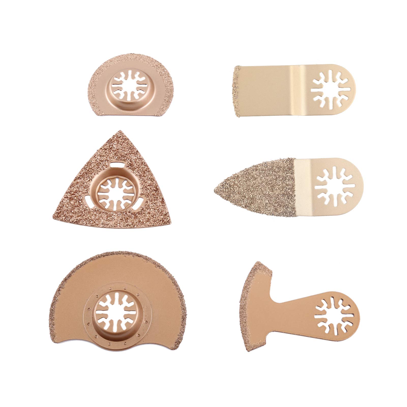 Oscillating Multi Tool Saw Blades Universal Carbide Flush Cut Blades for Wood Metal Fast Cutting 6 Pack