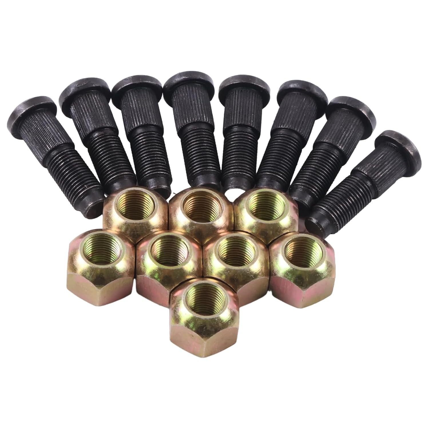 8X 6564669 Rim Lug Wheel Nuts & 8X 6709170 Rim Stud Wheel Bolts Compatible with Bobcat 751 753 763 773 863 873 883 863 S150 S160 S175 S185