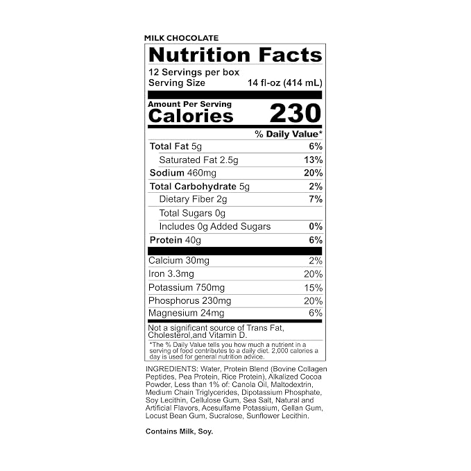REDCON1 MRE RTD Protein Shake | Milk Chocolate | Lactose Free, 40g Protein - 12 Pack, 14 oz miniatura 2