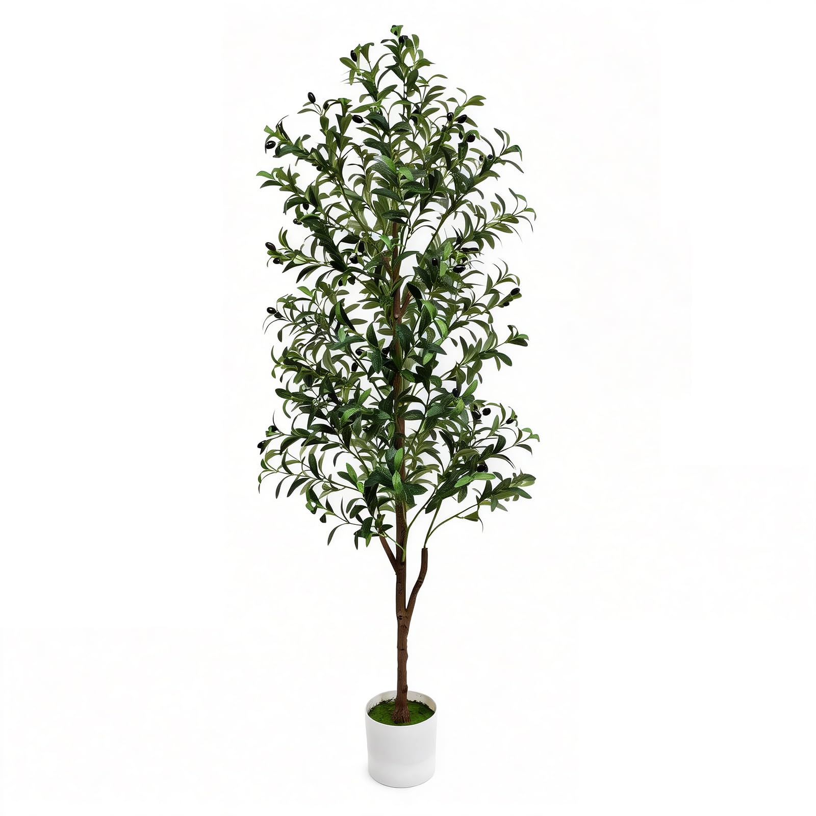 Photo 1 of ***SIMILAR ITEM NOT DSME AS DISCRIBED***Olive Tree Olive Trees Artificial Indoor 6FT Faux Olive Tree with Pot,Artificial Olive Trees Plant with Realistic Trunk, Branches, Leaves and Fruits,Fake Tree Plant for Home Office Decor