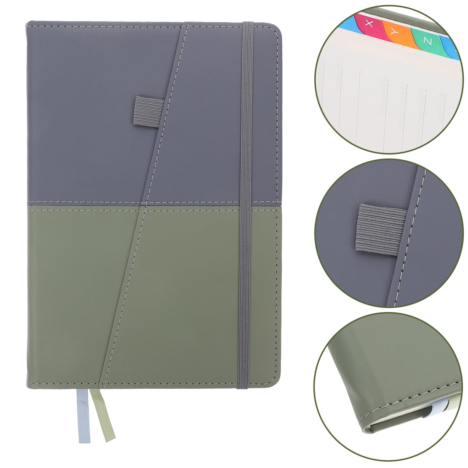 Carnet de Mots de Passe Carnet Élégant avec Onglets Alphabétiques A5 en Pu et Papier pour Enregistrement D'adresses Internet, Usage Polyvalent et Organisation