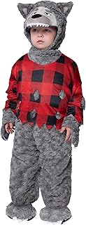 Spooktacular Creations Baby Boy Werewolf Costume Wolf Jumpsuit for Toddler Boys Girls Infant Unisex Halloween Costume for Dress Up Party-3T