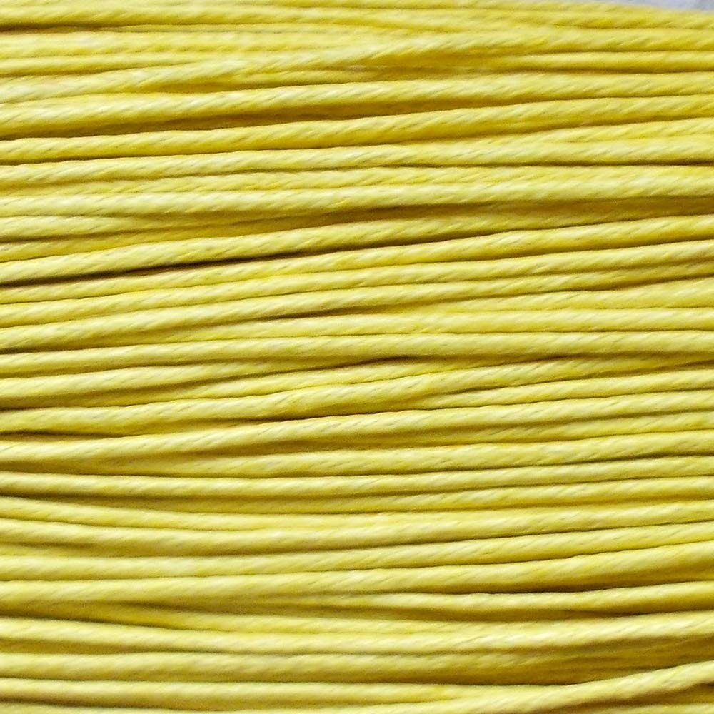 Mart-Mon Yellow 1Mm Waxed Cord Cotton 15M - Bracelets, Necklaces, Jewellery Thread, Shamballa Macrame (#7 )