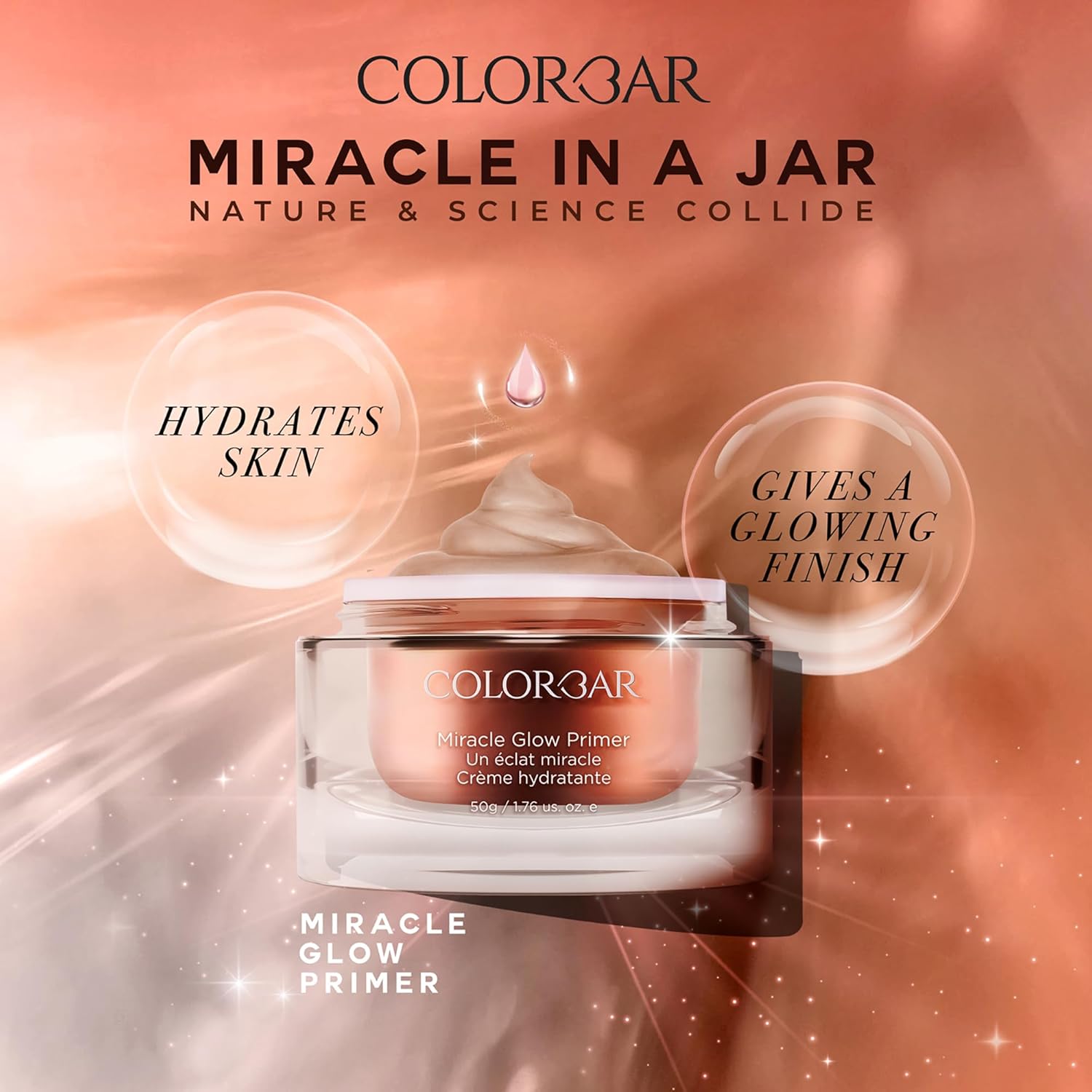 Colorbar Miracle Glow Primer - Makeup Primer Camouflages Visible Dark Spots and Blemishes - Face Primer with Vita Freeze for Youthful Skin - 1.7 oz