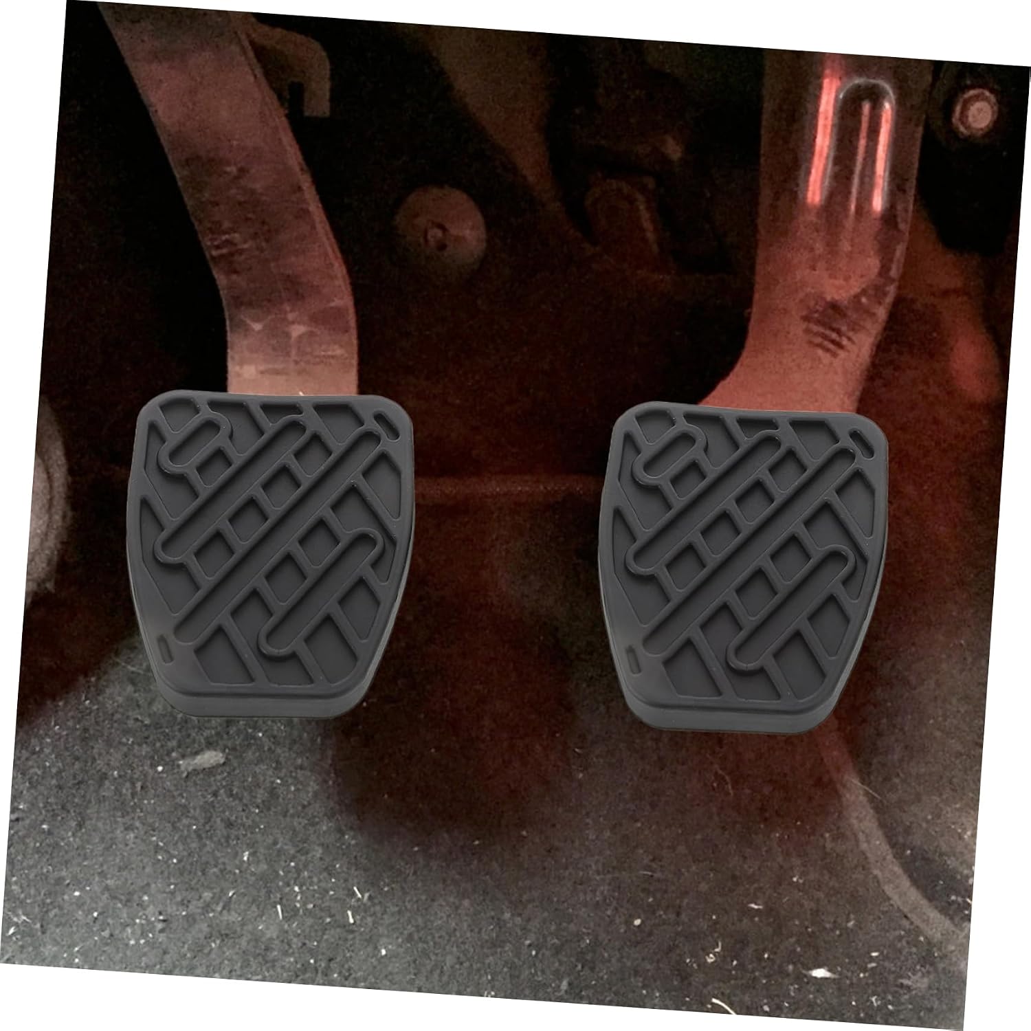 4pcs Car Pedal Covers Rubber Clutch Pedal Pads for Auto Parts Easy Install Enhanced Safety Non-Slip Design
