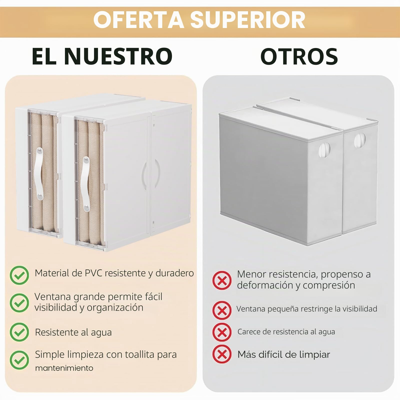 GUDEMAY 3 Piezas Contenedores Almacenaje Debajo de Cama Plásticos | Caja organizador armario Apilable| Organizadores de Armarios para Toallas, Ropa, Mantas