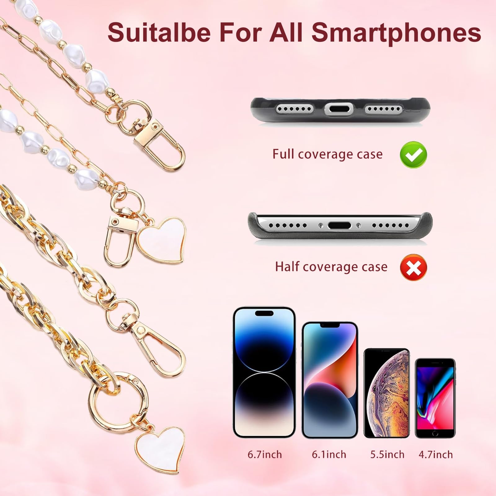 Bracciale Porta Telefono Con Perline In Legno E Silicone | Include 2 Adesivi, Cinturino A Mani Libere Universale - 4