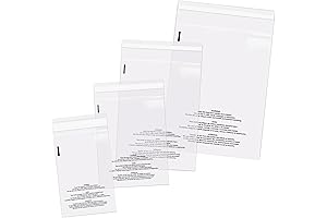 Spartan Industrial 8x10 Cellophane Bags: Crystal Clear Self-Adhesive Protection