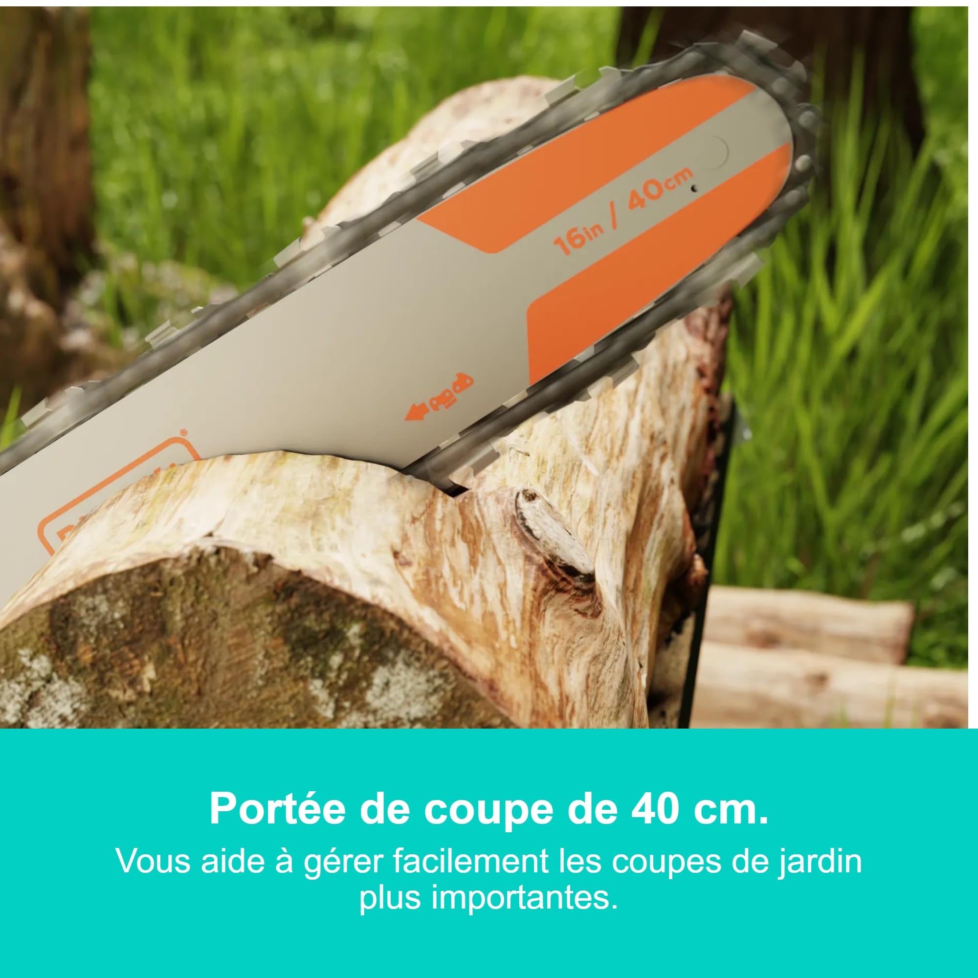BLACK+DECKER Tronçonneuse électrique filaire 2000W, 40 cm avec chaîne anti-rebond, BECS2040-Q