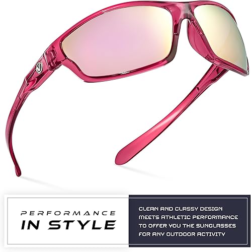 Miniatura 43 de Nitrogen - Gafas de sol deportivas polarizadas envolventes para hombre y mujer, UV400, para conducir, pescar, correr, andar en bicicleta, gafas