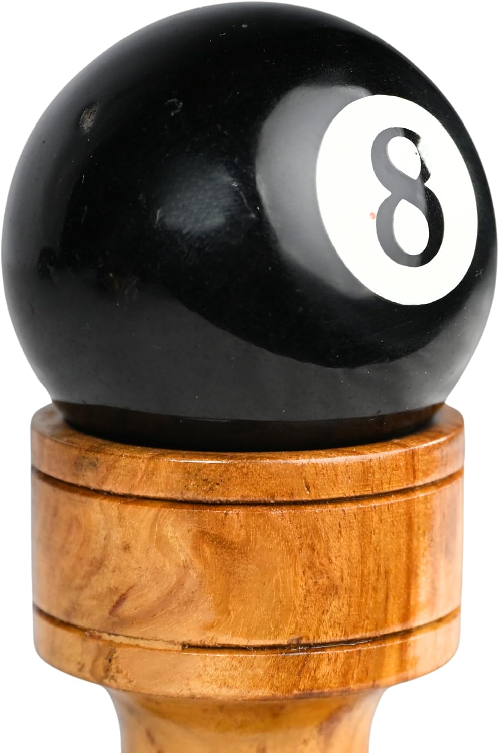 collectiblesBuy Handcrafted 8 Ball on Wooden Stand Vintage Pool Billiard Decor for Home Office Desk Unique Bar Accessory Gift for Men and Sports Lovers