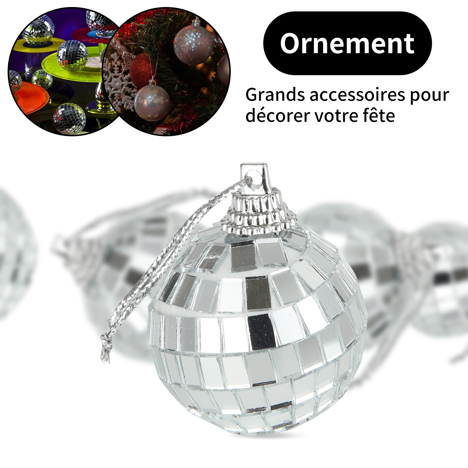 Set 72 Palle Da Discoteca ASelected - 3/4/5cm Con Effetto Specchio Per Feste E Decorazioni - Foto 6