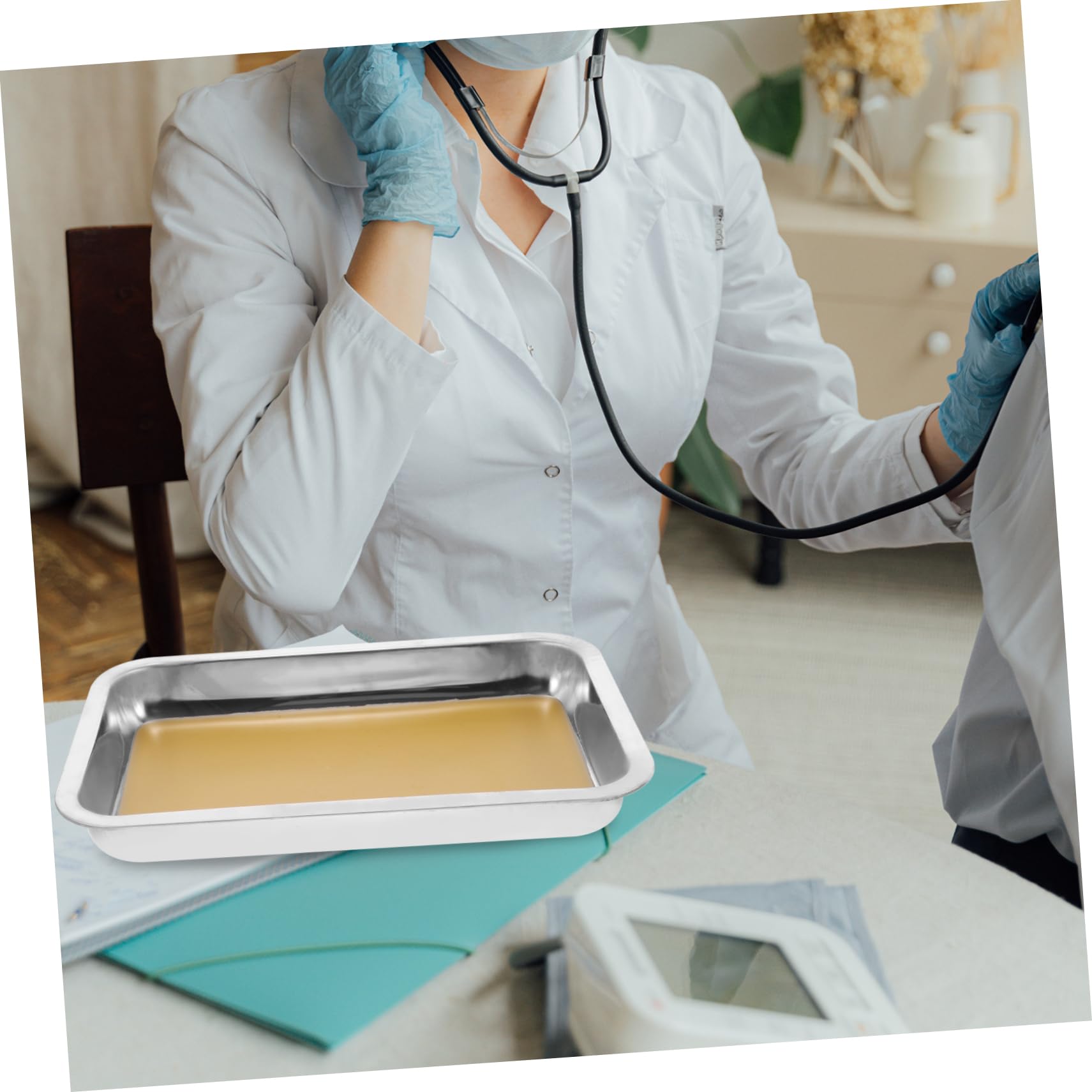 MAGICLULU 4 Pezzi Vassoio per Dissezione Inox Resistente e Pratico per Esperimenti Biologici Superficie Antiruggine per Laboratori e Istruzione